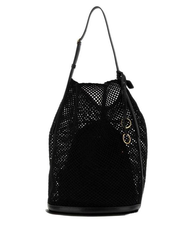 알라이아 [해외직구] 26FW 알라이아 힙 라지 버킷 백 AA1L6006I249 999 BLACK 착용컷