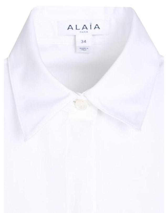 알라이아 [해외직구] 26FW 알라이아 셔츠 AA9C1013T611D000 WHITE 착용컷