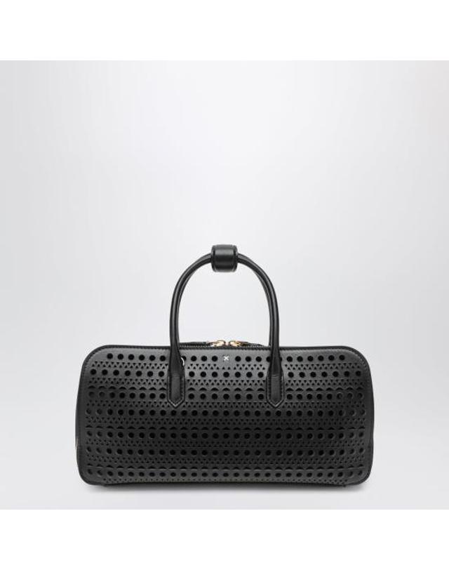 알라이아 [해외직구] 26FW 알라이아 카무플라주 델타 백 스몰 백 AA1L1015I277LE Black 착용컷