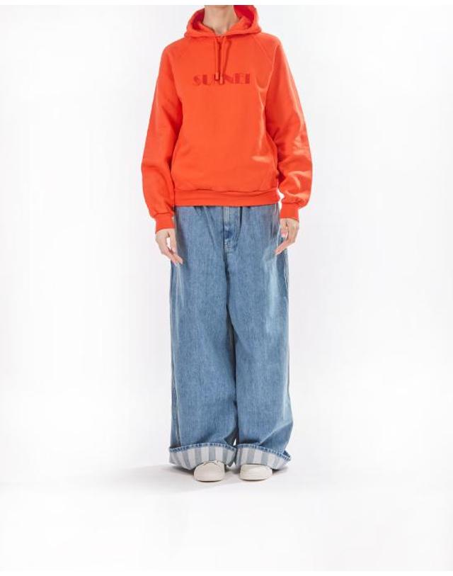 써네이 [해외직구] 25SS 써네이 후드 티셔츠 RTWXJER031 7434 bright orange ARANCIONE 착용컷