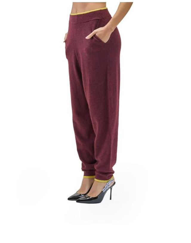 써네이 [해외직구] 25FW 써네이 스트레이트 팬츠 RTWXKNW023 burnt aubergine 7774 BORDEAUX 착용컷