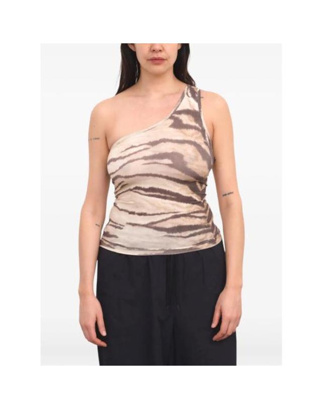 베이스레인지 [해외직구] 26FW 베이스레인지 민소매 티셔츠 TTST BL SPECK TIGER NEUTRALS BROWN 착용컷