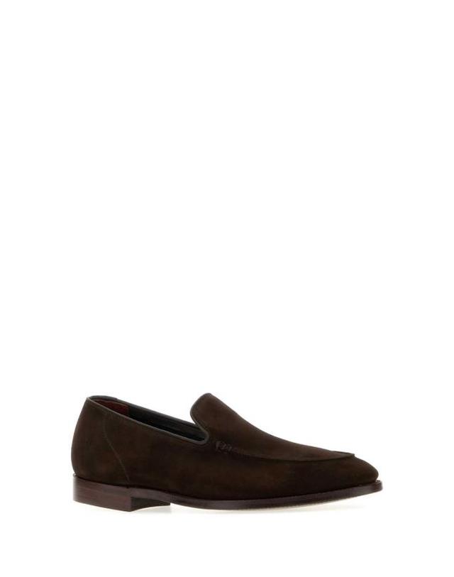 크로켓 앤 존스 [해외직구] 크로켓 앤 존스 스니커즈 20210AS02L7 DARKBROWNSUEDE 착용컷