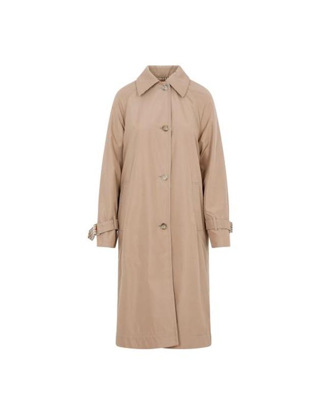 아크리스 [해외직구] 23FW 아크리스 트렌치 코트 017256 021615 035 CAMEL MULTICOLOR 착용컷