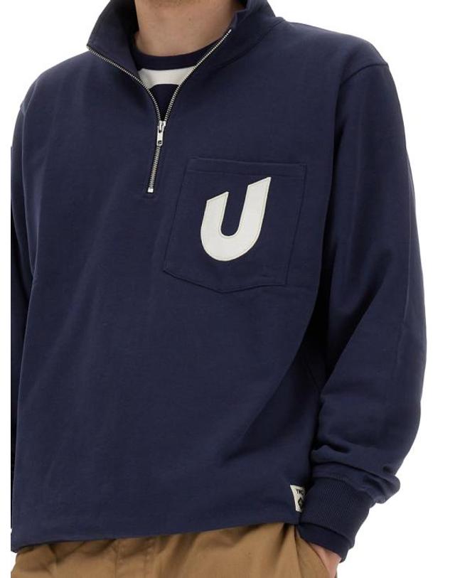 엄브로 [해외직구] 22SS 엄브로 긴팔 티셔츠 UMJM0646 OGKNAVY BLUE 착용컷