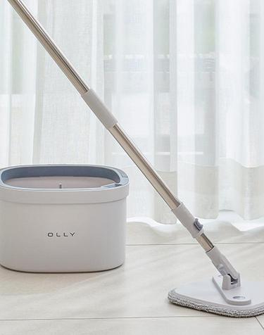 OLLY 올리 한번에 물걸레 노터치 자동탈수 밀대 밀대걸레 극세사 막대걸레 OLSM25