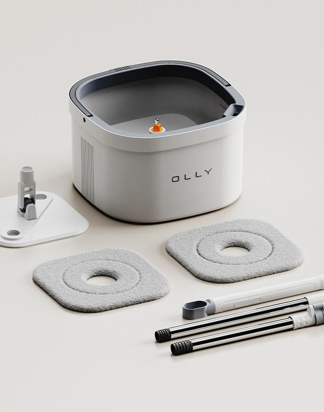 올리 OLLY 올리 한번에 물걸레 노터치 자동탈수 밀대 밀대걸레 극세사 막대걸레 OLSM25 착용컷