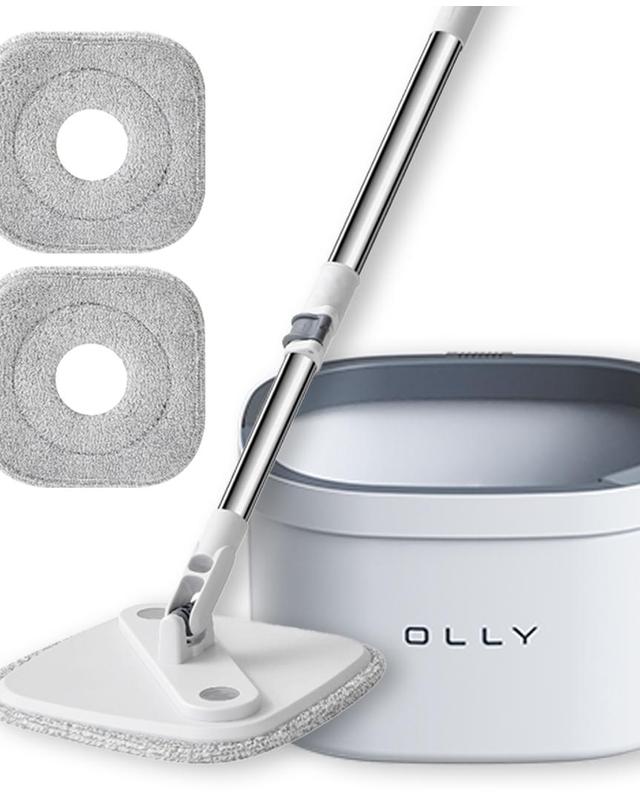 올리 OLLY 올리 한번에 물걸레 노터치 자동탈수 밀대 밀대걸레 극세사 막대걸레 OLSM25 착용컷