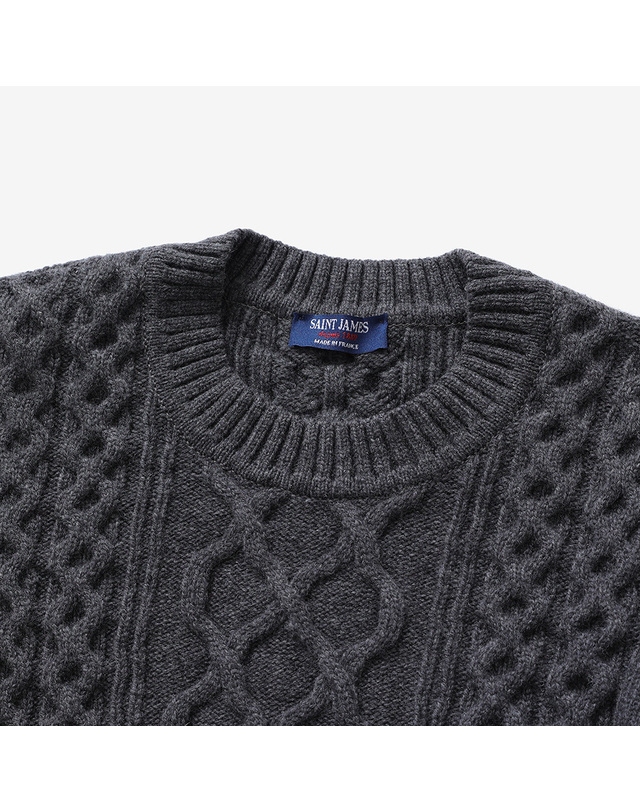 세인트제임스 [본사정품] 세인트제임스 니트 Pull Top Knit (C0R) ASJF2434459-C0R 착용컷