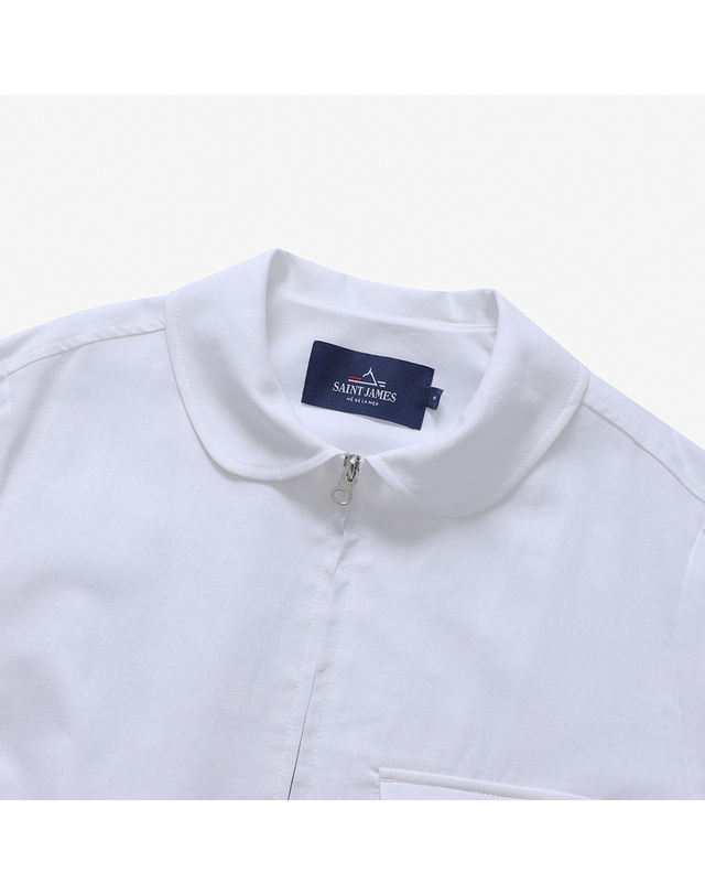 세인트제임스 [세인트제임스 본사정품] 마뗑 집업 자켓 (WHT) ASJF251KR43-WHT 착용컷