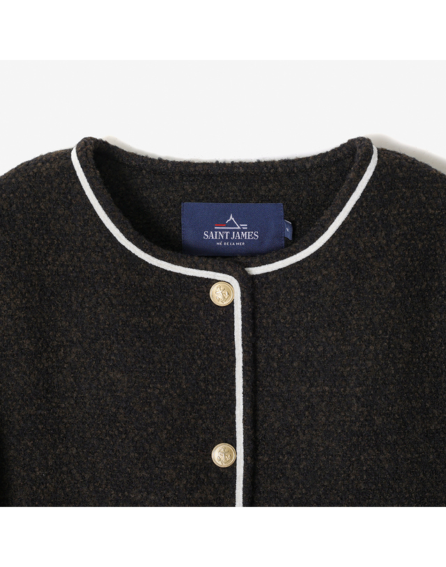 세인트제임스 [본사정품] 세인트제임스 [25FW 뉴컬러] Bijou (BRW) ASJF253KR83-BRW 착용컷