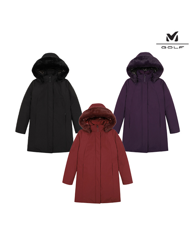 밀레골프 [밀레골프] 24FW 6LAYER 덕다운 패딩 여성 3컬러 택1 착용컷