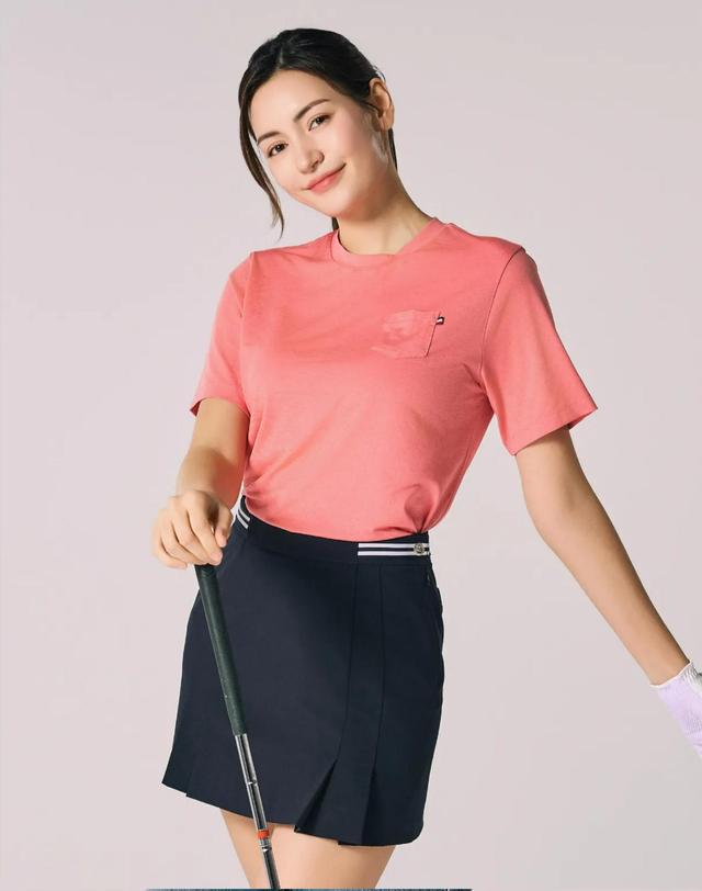 밀레골프 흡한속건 라운드 반팔 티셔츠 여성 5컬러 택1 착용컷