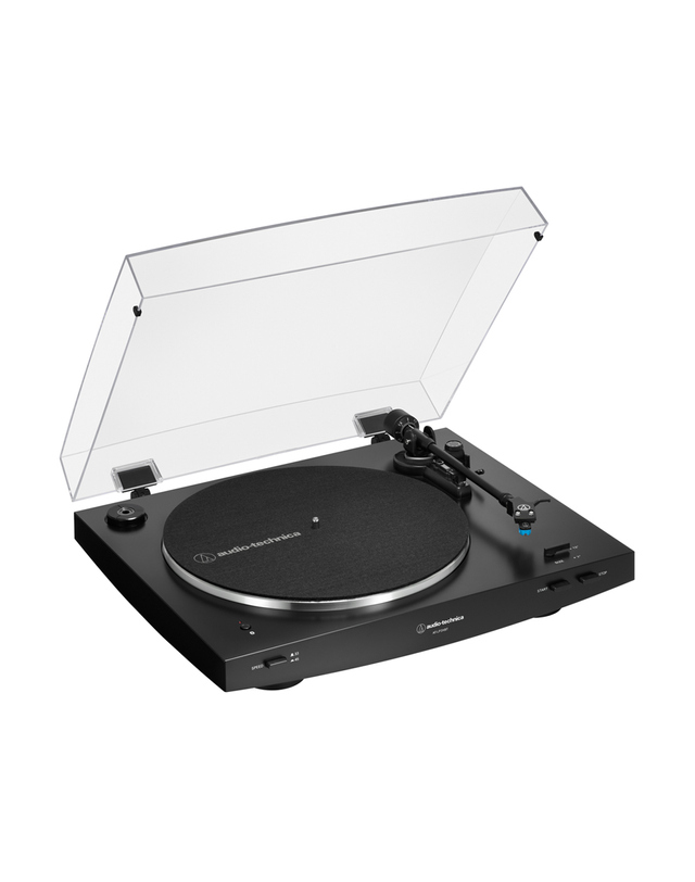 오디오테크니카 공식수입원 AT-LP3XBT 블랙 전자동 벨트 드라이브 스테레오 무선 블루투스 턴테이블 착용컷