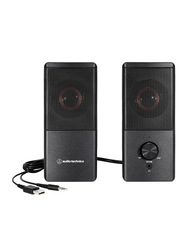 오디오테크니카 공식수입원 AT-SP95 고해상도 액티브 USB 타입 턴테이블 스피커 착용컷