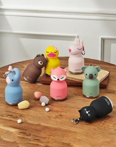 캐나다 아소부 스텐 보온보냉 캐릭터 키링 텀블러 미니 베스티 200ml