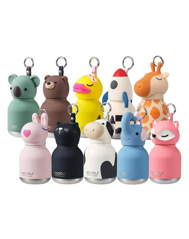 아소부 캐나다 아소부 스텐 보온보냉 캐릭터 키링 텀블러 미니 베스티 200ml 착용컷