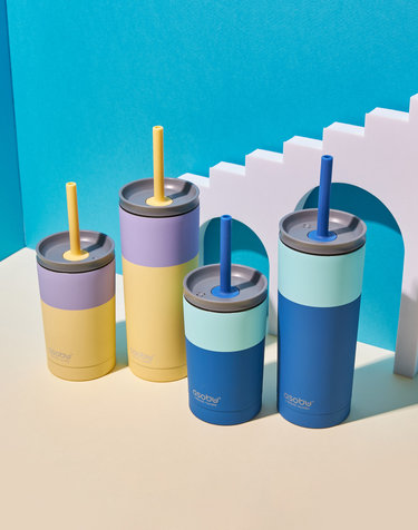캐나다 아소부 스텐 보온보냉 빨대텀블러 시피 파스텔 360ml/600ml