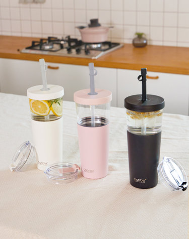캐나다 아소부 빨대텀블러 앤 스테인레스컵 2IN1 마리나 845ml