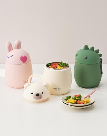 캐나다 아소부 스텐 보온보냉 베스티 푸드 컨테이너 600ml