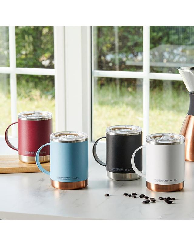 아소부 캐나다 아소부 스텐 보온보냉 얼티밋 머그컵 360ml (내부 세라믹 코팅) 착용컷