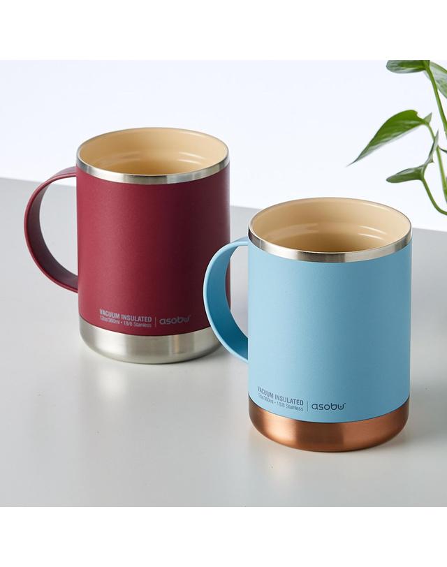 아소부 캐나다 아소부 스텐 보온보냉 얼티밋 머그컵 360ml (내부 세라믹 코팅) 착용컷