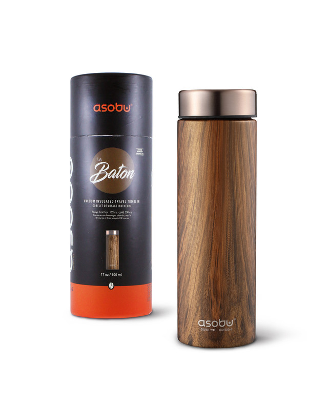 아소부 캐나다 아소부 스텐 보온보냉 텀블러 르바통 우드 500ml 착용컷
