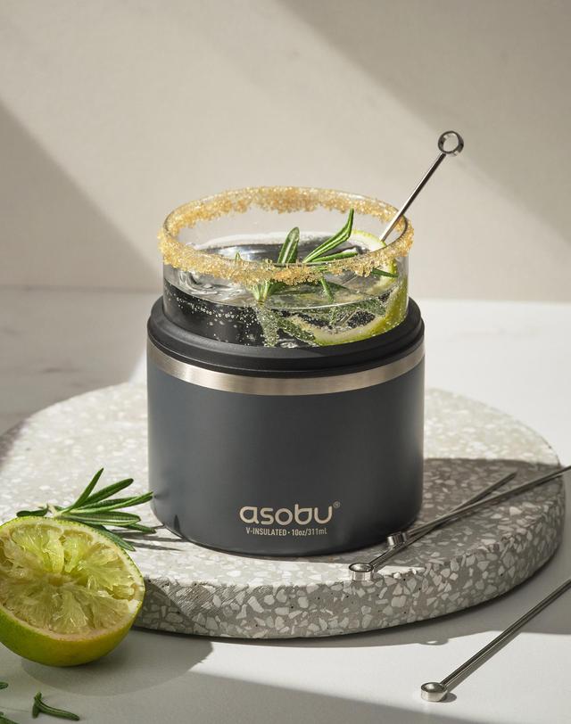 아소부 캐나다 아소부 스텐 진공 보냉 위스키 온더락 쿨러 311ml 착용컷