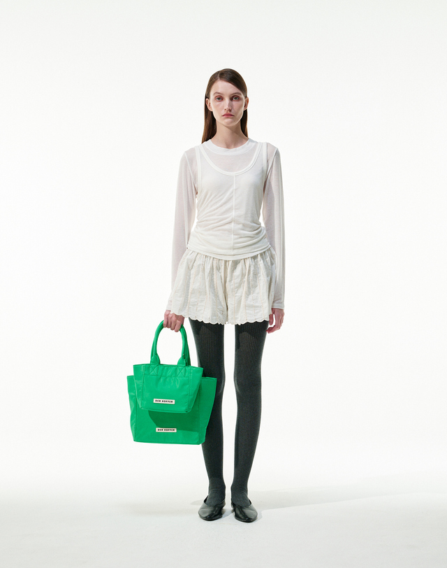 델코퍼 SHOPPER NYLON [GREEN]_MINI 착용컷