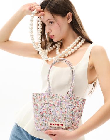 SHOPPER VINTAGE [FLOWER-WHITE]-MINI