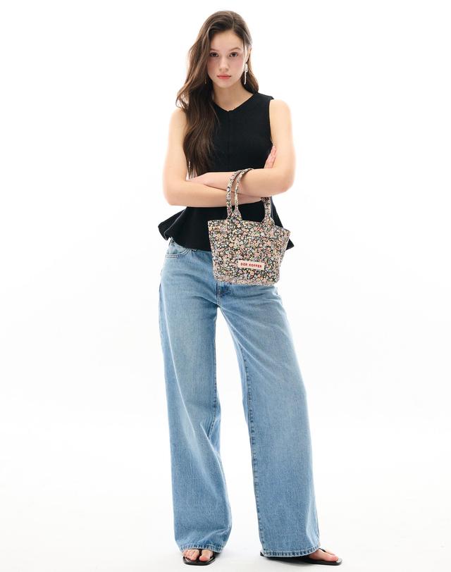 델코퍼 SHOPPER VINTAGE [FLOWER-BLACK]-MINI 착용컷