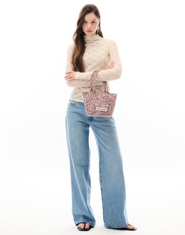 델코퍼 SHOPPER VINTAGE [FLOWER-BROWN]-MINI 착용컷