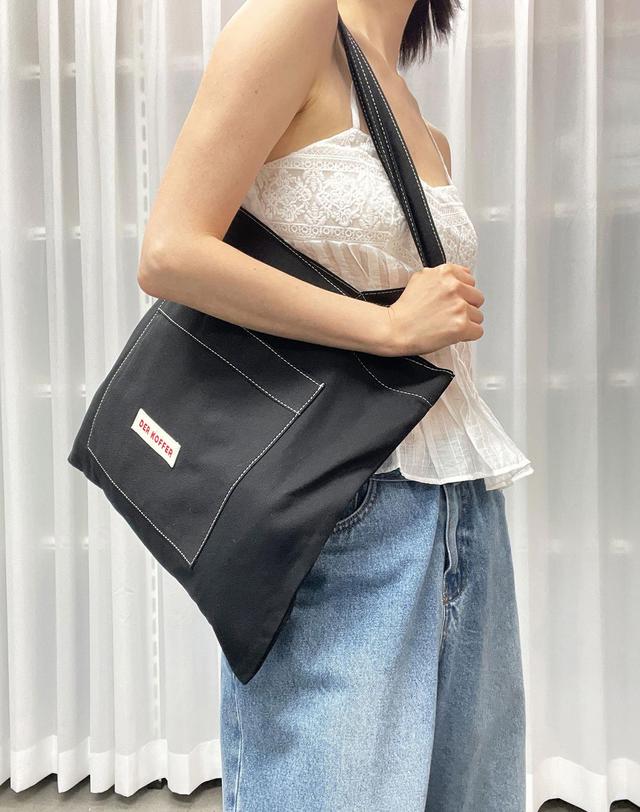 델코퍼 SHOPPER POCKET BAG [BLACK] 착용컷