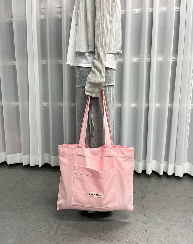 델코퍼 SHOPPER POCKET BAG [L/PINK] 착용컷