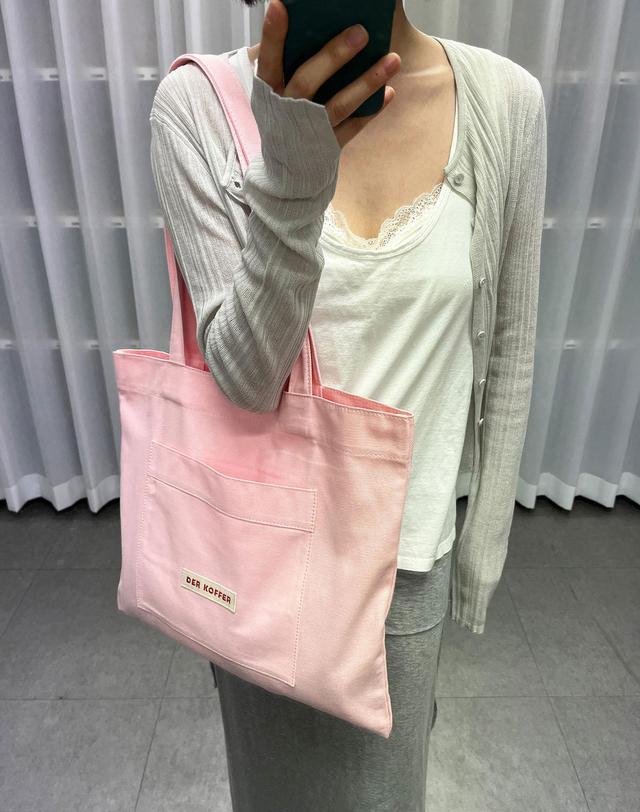 델코퍼 SHOPPER POCKET BAG [L/PINK] 착용컷