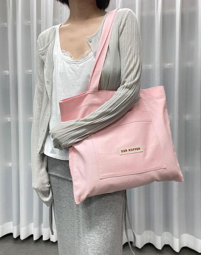 델코퍼 SHOPPER POCKET BAG [L/PINK] 착용컷