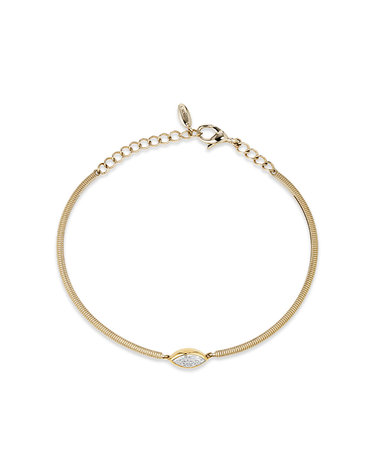 [도로시] 14k 스트링 마퀴즈컷 랩 다이아몬드 팔찌(5부)(16cm-18cm)