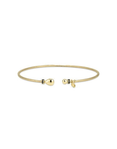 [도로시] 14k 티어 드롭 블랙 다이아몬드 뱅글 팔찌 (16cm-18cm)