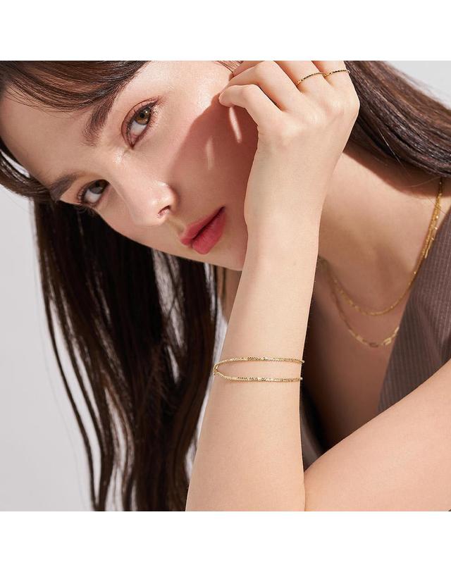 도로시 [도로시] 14k 18k 글리터 체인 팔찌(2type) 착용컷
