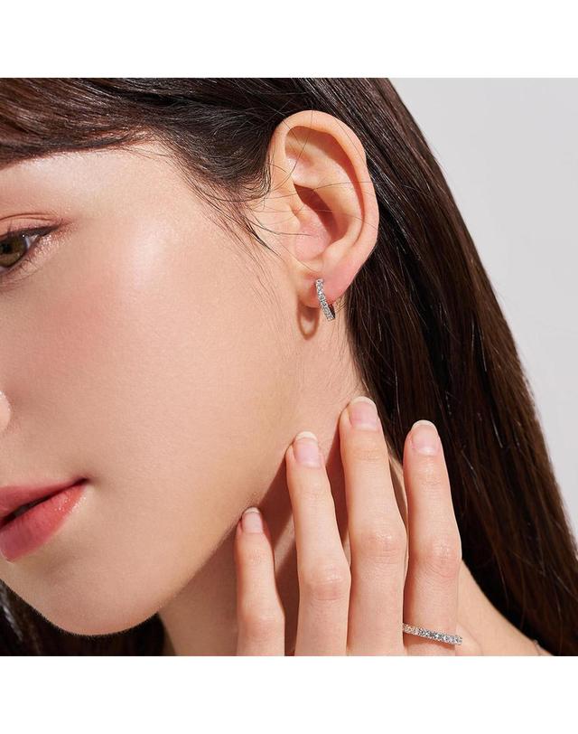 도로시 [도로시] 14k 18k 모이사나이트 베이직 링귀걸이 착용컷
