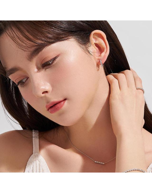 도로시 [도로시] 14k 18k 모이사나이트 베이직 링귀걸이 착용컷