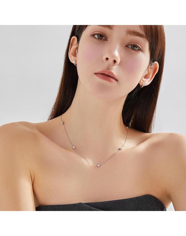 도로시 [도로시] 14K 18K 모이사나이트 클로버 체인 목걸이 착용컷