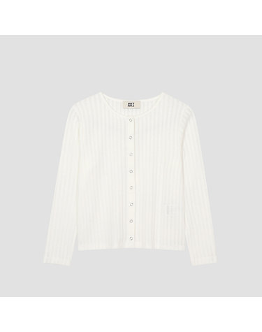 코튼 블렌드 크루넥 스냅 가디건 [UFJDCA25YN-WHITE]