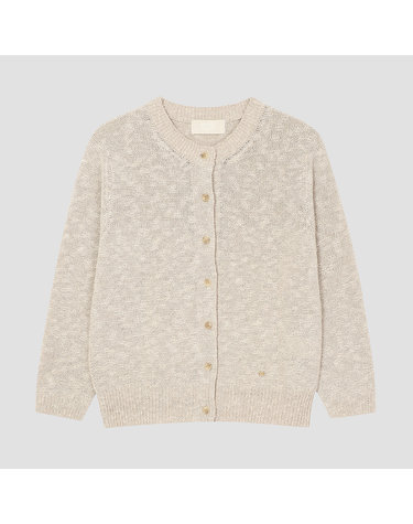 리사이클 린넨 혼방 크루넥 니트 가디건 [UFJKCA250N-LIGHT BEIGE]
