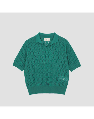 린넨 혼방 폴로넥 스카시 니트 [UFJKPN225N-GREEN]