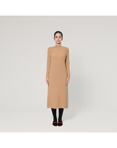 캐시미어 모크넥 롱 니트 원피스 (UFJKOP470C-BEIGE)