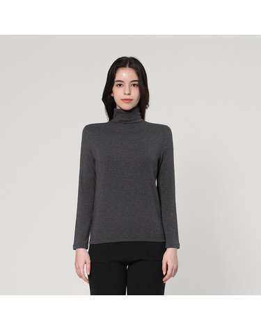 앙고라 혼방 터틀넥 티셔츠 풀오버 (UFJDTN346N-CHARCOAL)