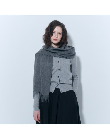 [캐시미어 100] 캐시미어 지블링 머플러(40cm) (UFJWAM496C-M/GREY)