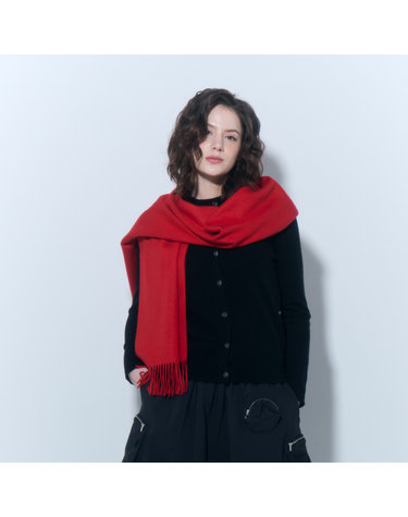 [캐시미어 100] 캐시미어 지블링 머플러(40cm) (UFJWAM496C-RED)