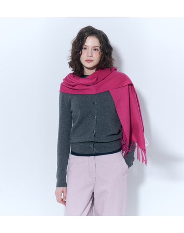 [캐시미어 100] 캐시미어 지블링 머플러(40cm) (UFJWAM496C-PINK)